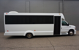 white bus exterior